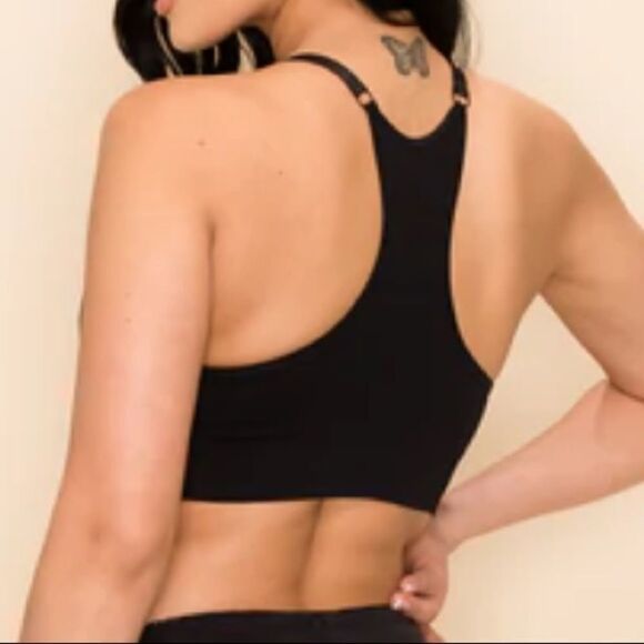 B2body black wireless racer back bra | Size Large | NWT - Picture 2 of 5